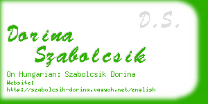 dorina szabolcsik business card